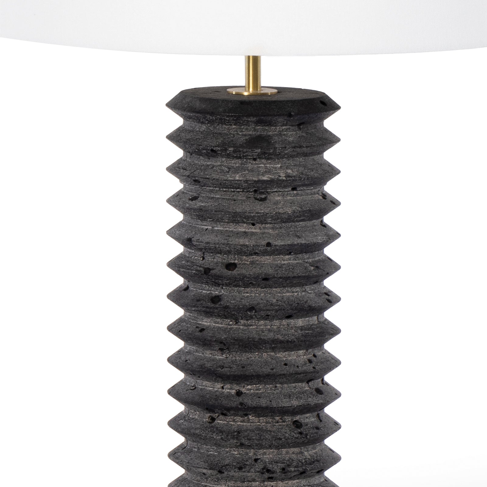 Regina Andrew Noir Column Travertine Lamp