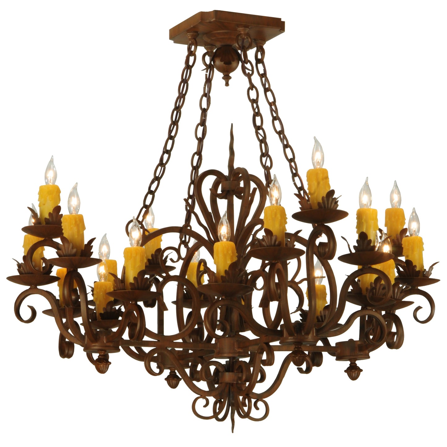 38" Square Kimberly 20-Light Chandelier by 2nd Ave Lighting