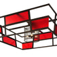 60" Square Tavern Red Block Acrylic Flushmount by 2nd Ave Lighting