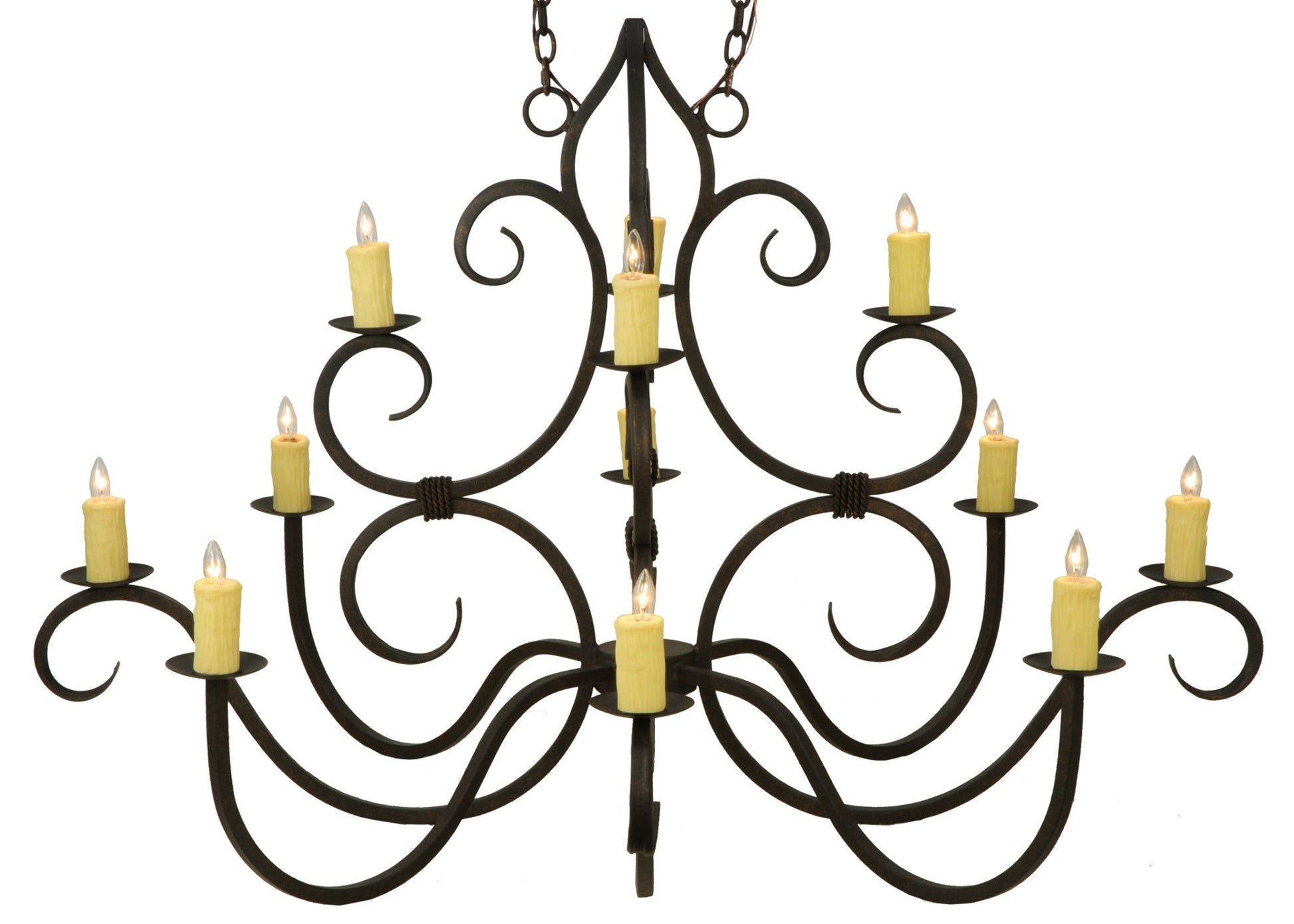 60" Clayton 12-Light Chandelier by 2nd Ave Lighting