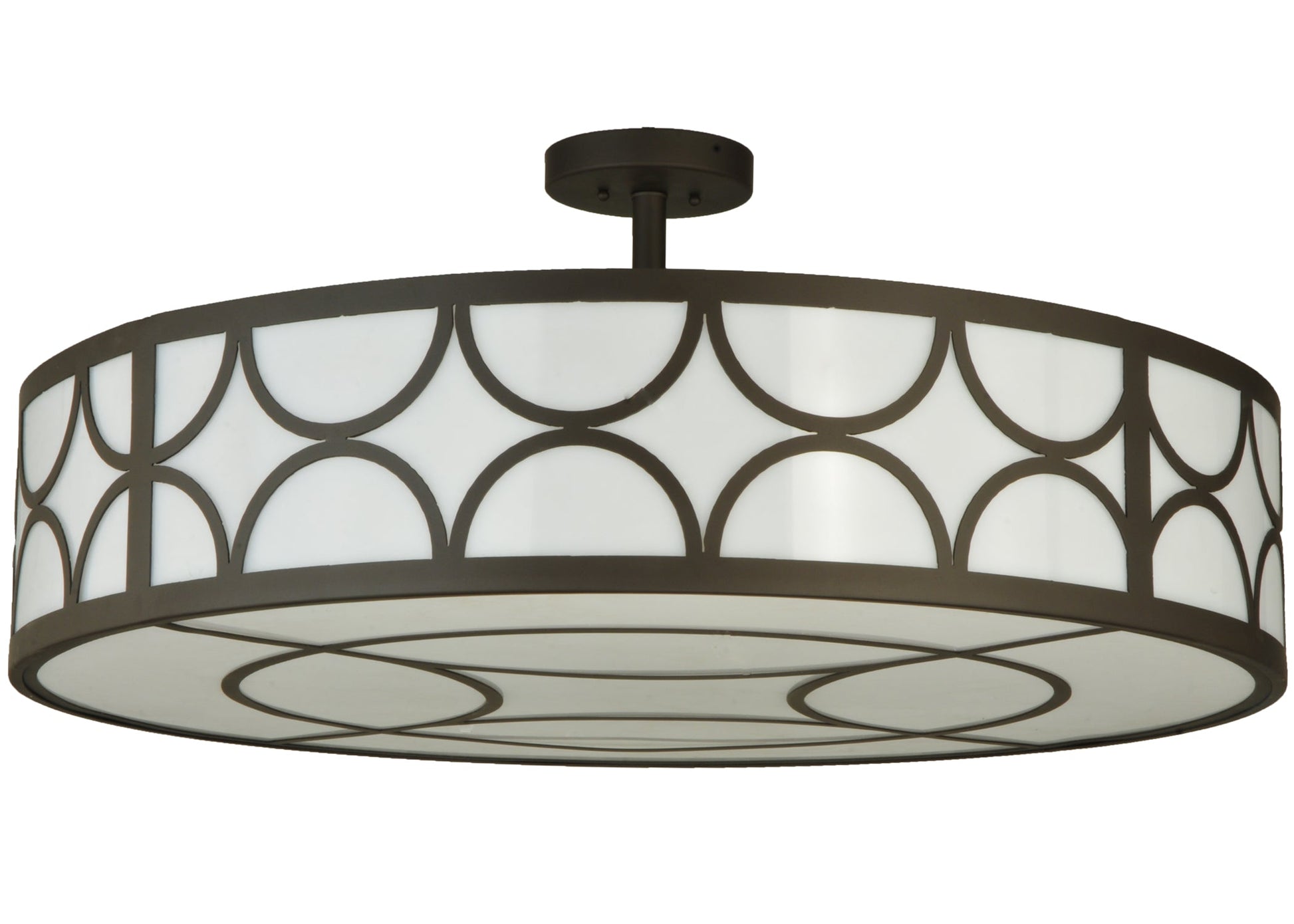 36" Revival Deco Cilindro Semi Flushmount by 2nd Ave Lighting