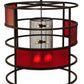 48" Tavern Red Block Pendant by 2nd Ave Lighting