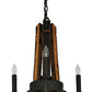 17" Barrel Stave Madera 3-Light Chandelier by 2nd Ave Lighting