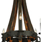 24" Barrel Stave Madera 8-Light Chandelier by 2nd Ave Lighting