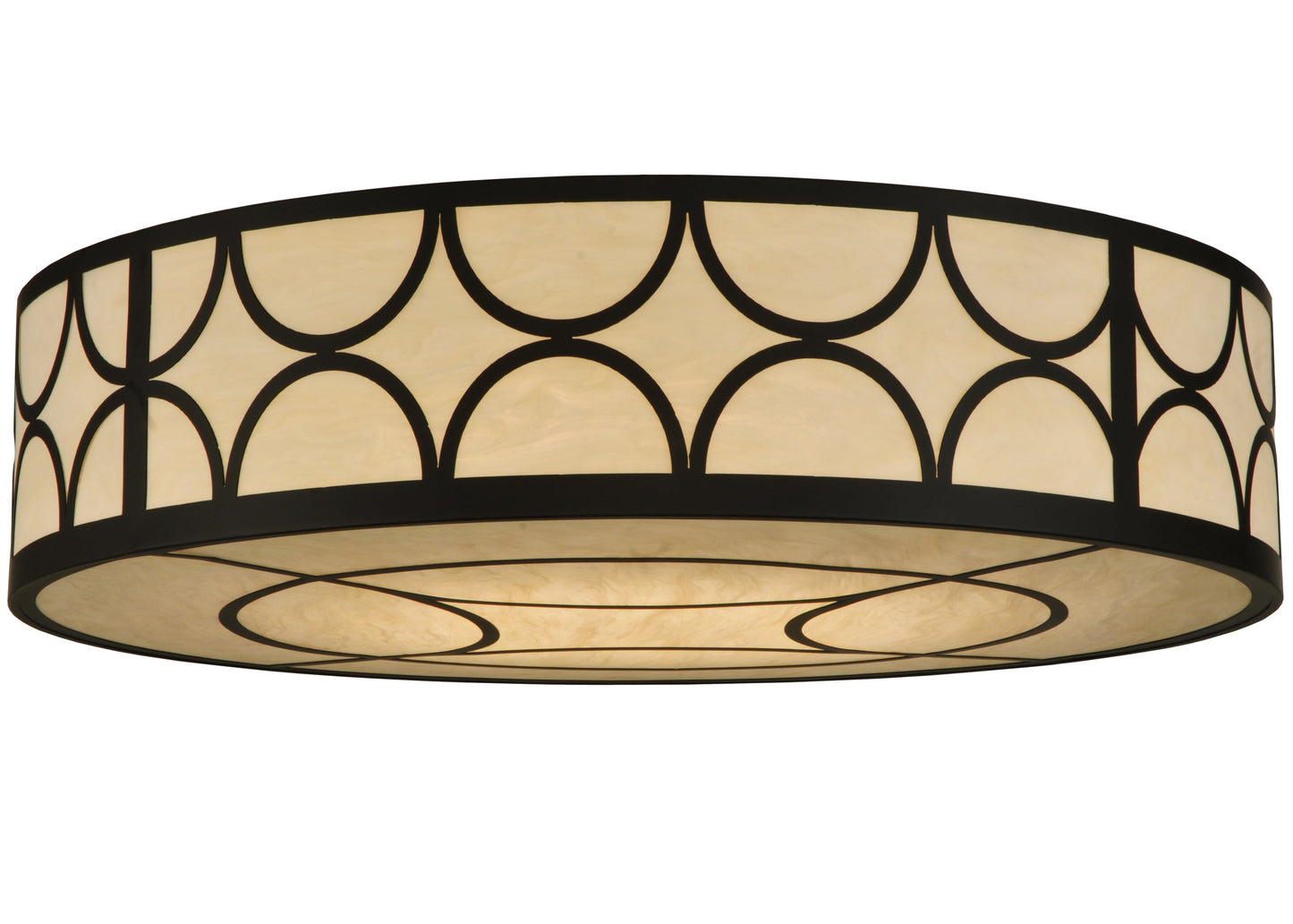 48" Revival Deco Cilindro Flushmount by 2nd Ave Lighting