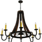 50" Barrel Stave Madera 8-Light Chandelier by 2nd Ave Lighting