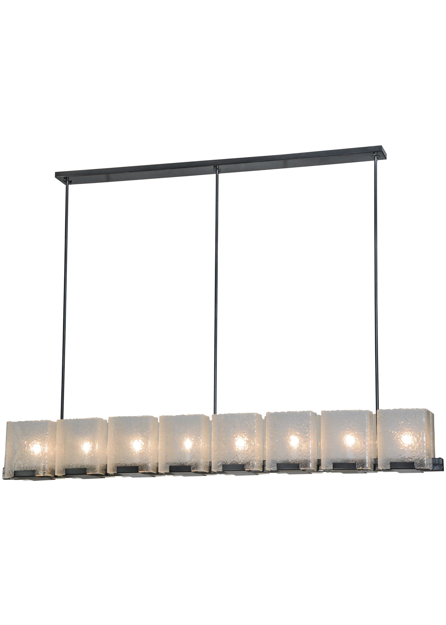 78" Ice Cube 8-Light Oblong Chandelier by 2nd Ave Lighting