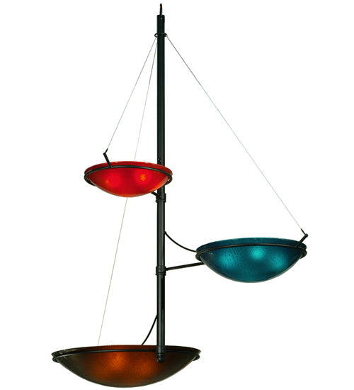 103" Metro Fusion The Third Dimension 3 Arm Glass Chandelier by 2nd Ave Lighting
