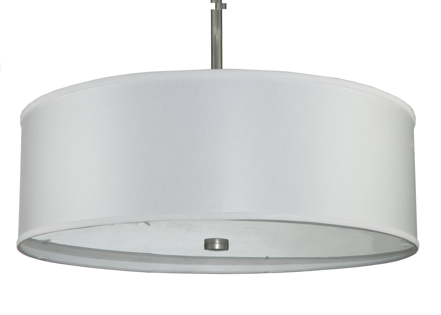 24" Cilindro White Trilam Textrene Pendant by 2nd Ave Lighting