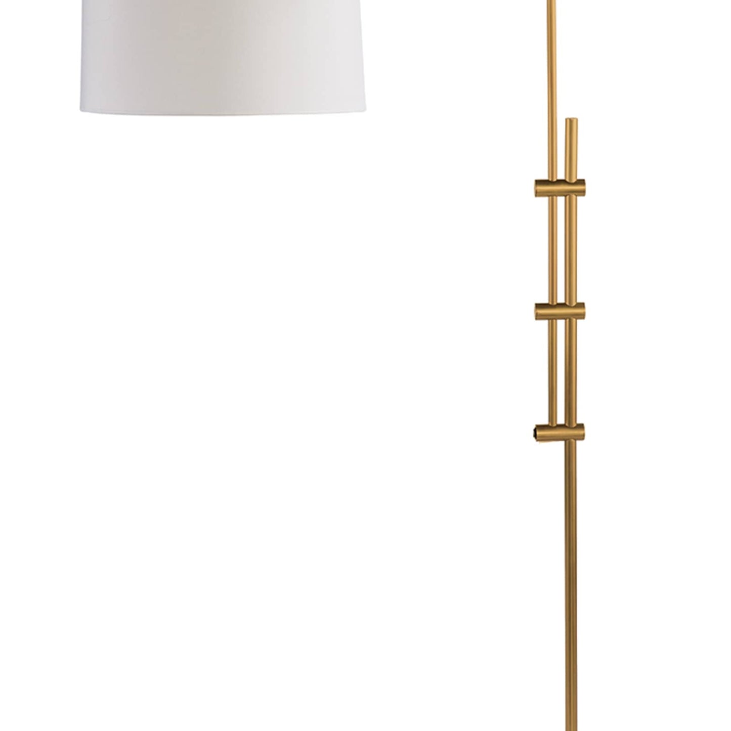 Regina Andrew Arc Floor Lamp With Fabric Shade in Natural Brass