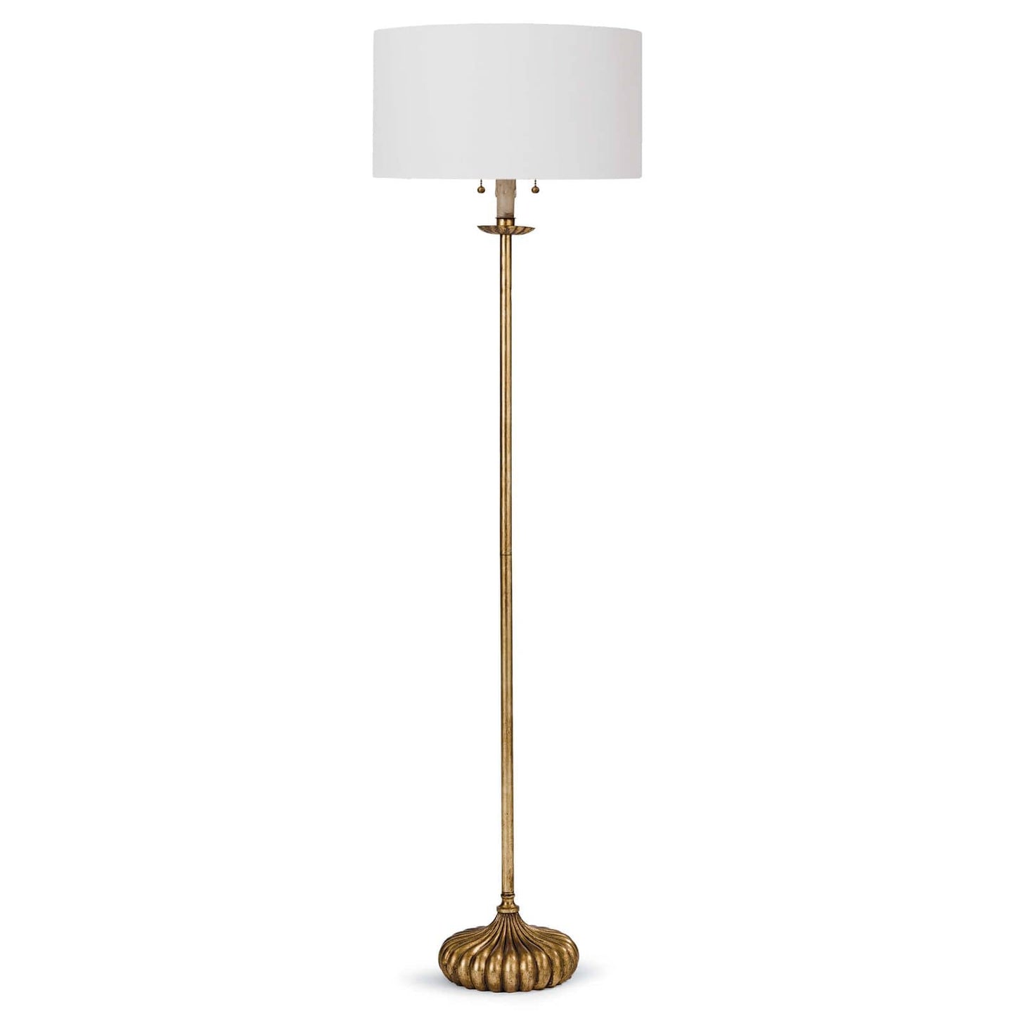 Regina Andrew Clove Stem Floor Lamp in Antique Gold Leaf