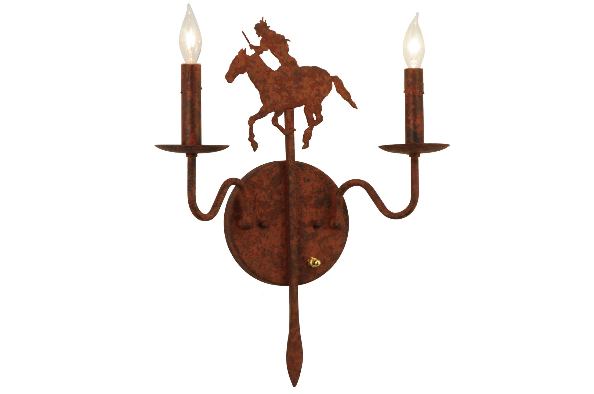 13" High Plains Rider 2-Light Wall Sconce by 2nd Ave Lighting