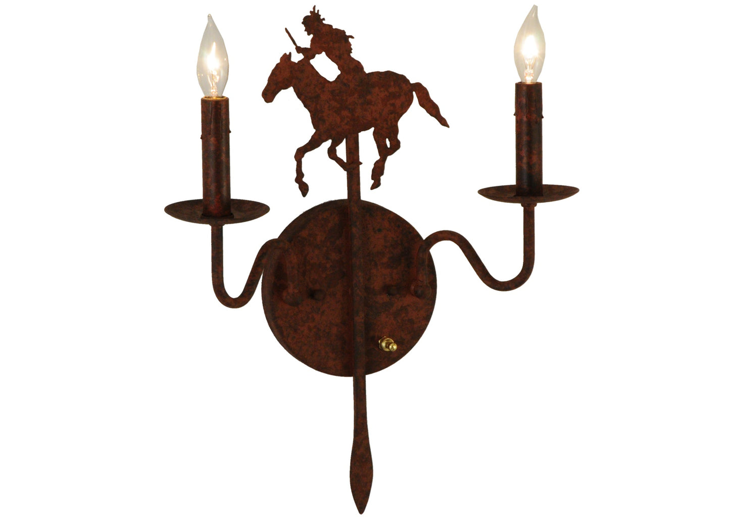 13" High Plains Rider 2-Light Wall Sconce by 2nd Ave Lighting