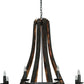 42" Barrel Stave Madera 8-Light Chandelier by 2nd Ave Lighting