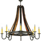 48" Barrel Stave Madera 8-Light Chandelier by 2nd Ave Lighting