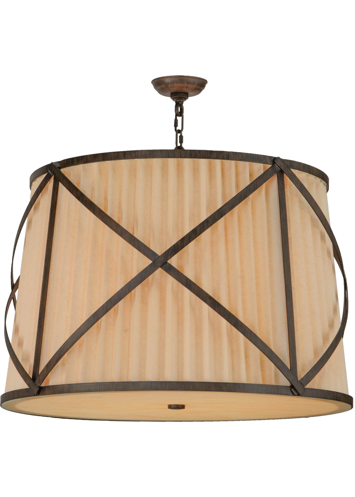 31" Muirfield Pleated Fabric Pendant by 2nd Ave Lighting