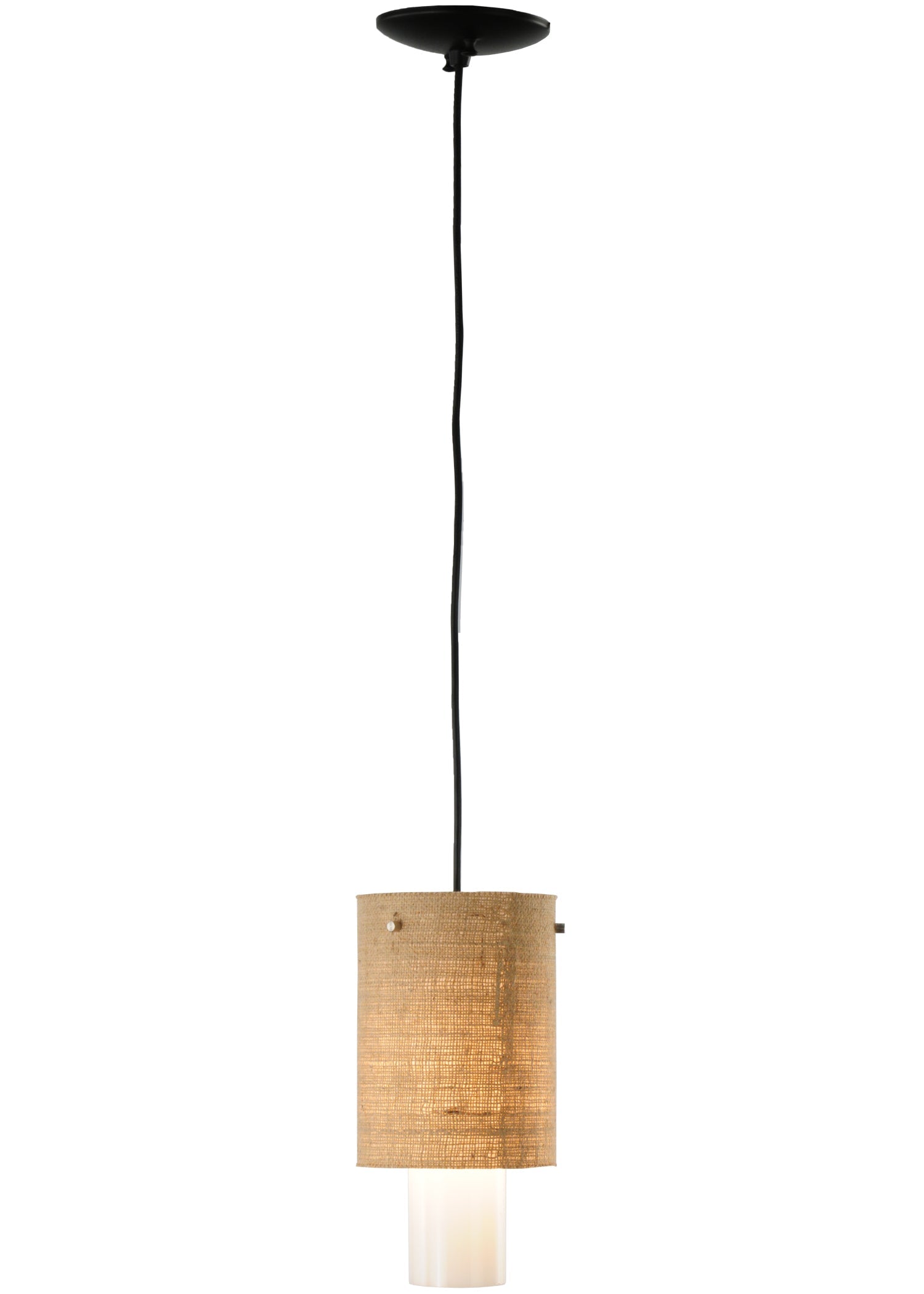 6.5" Cilindro Burlap 2 Tier Mini Pendant by 2nd Ave Lighting