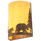 10" Pine Tree and Bear Wall Sconce by 2nd Ave Lighting