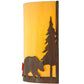 10" Pine Tree and Bear Wall Sconce by 2nd Ave Lighting