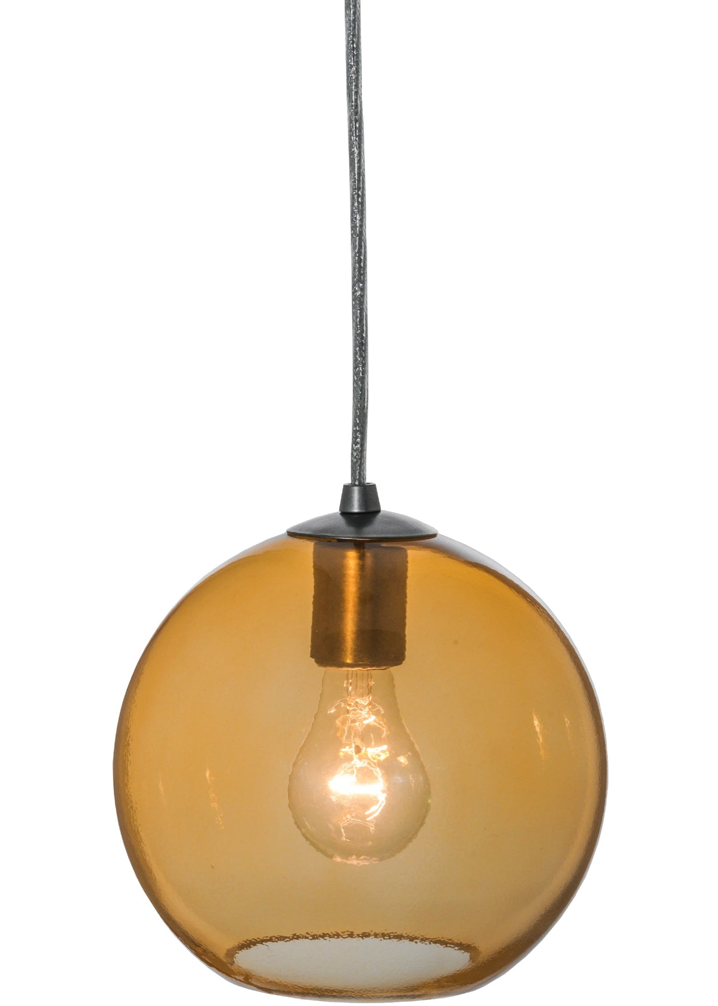8" Bola Amber Mini Pendant by 2nd Ave Lighting