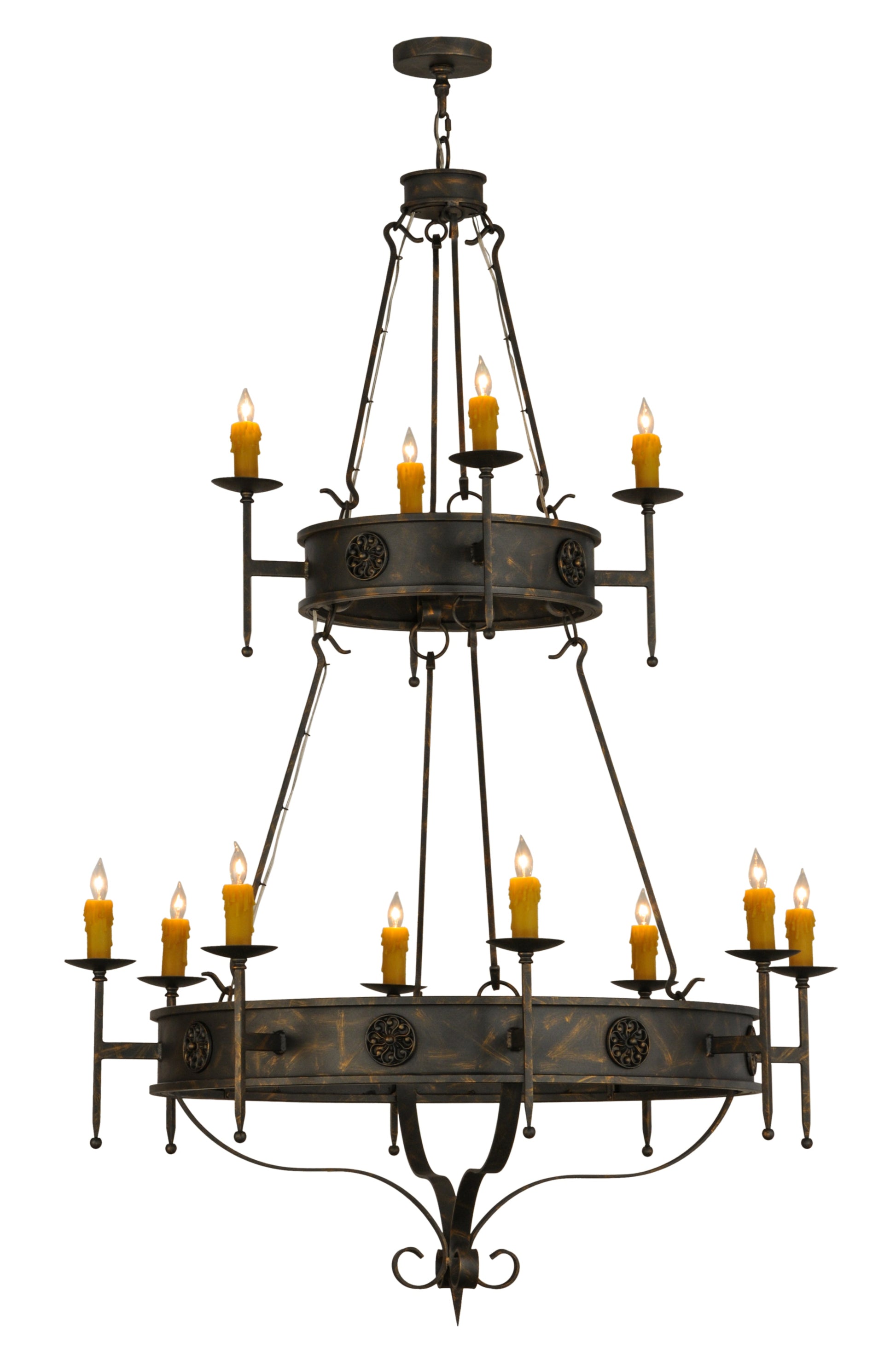48" Lorenzo 12-Light Two Tier Chandelier by 2nd Ave Lighting