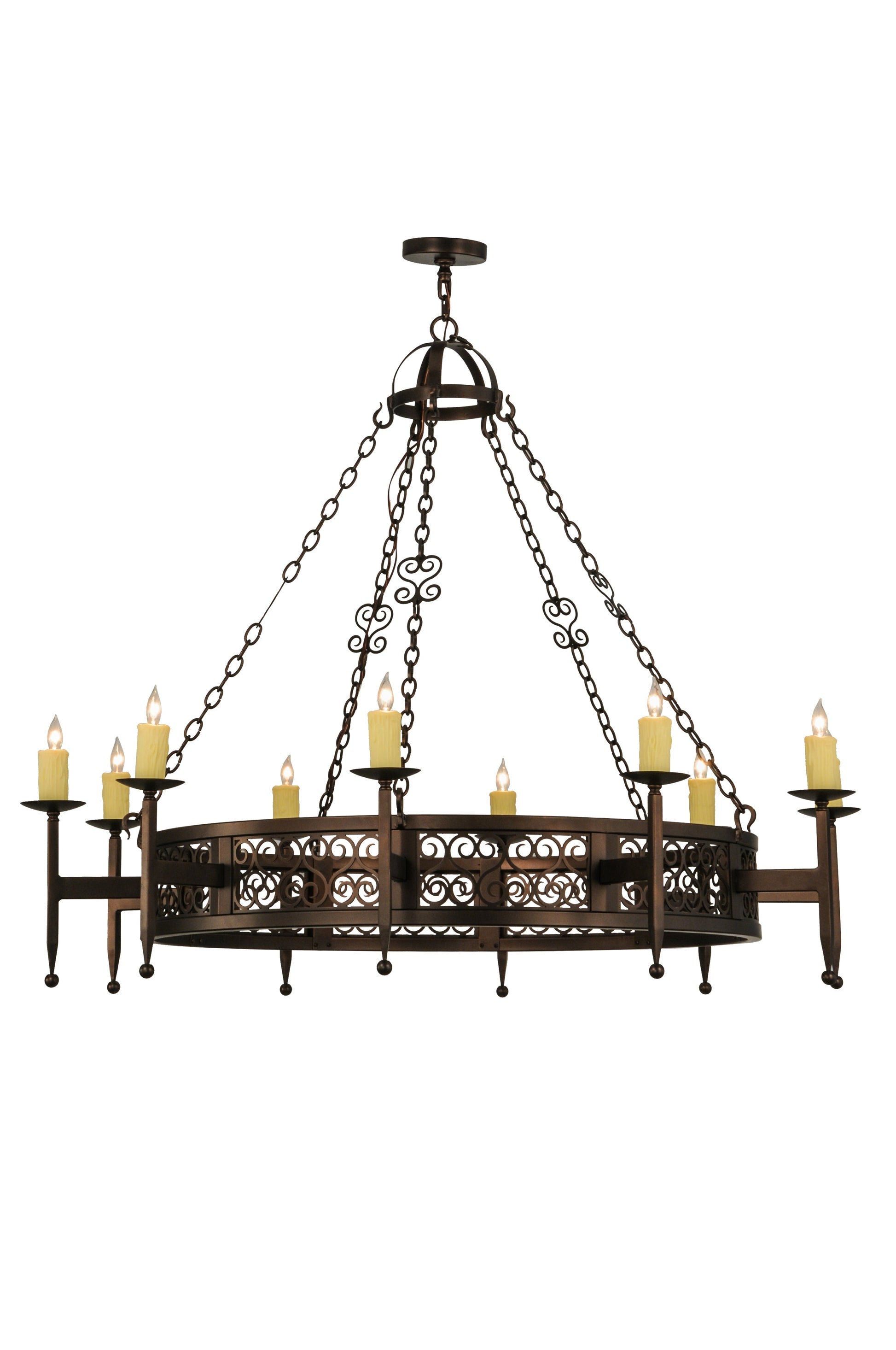 60" Toscano 10-Light Chandelier by 2nd Ave Lighting