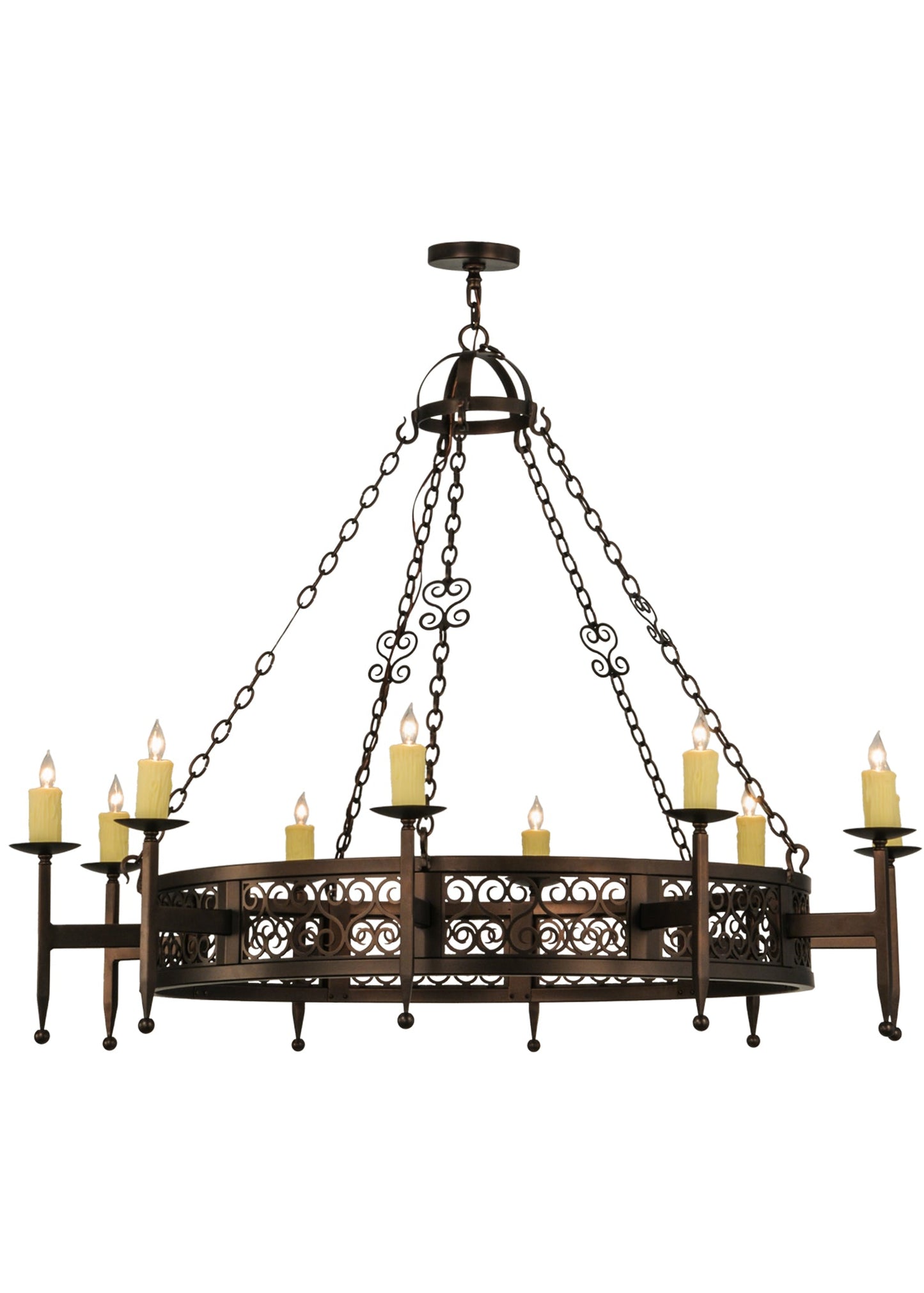 60" Toscano 10-Light Chandelier by 2nd Ave Lighting