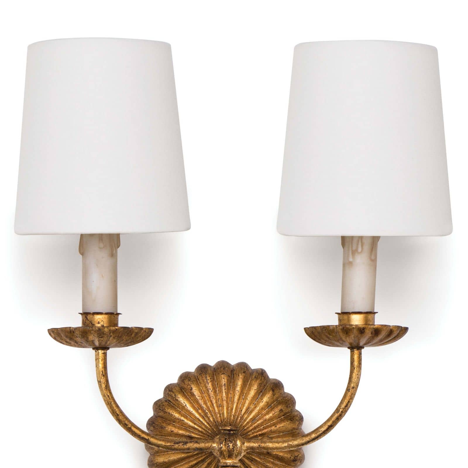 Regina Andrew Clove Sconce Double in Antique Gold Leaf