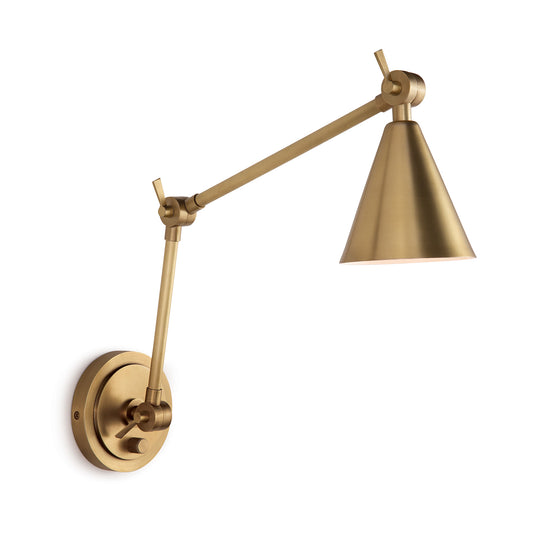 Regina Andrew Sal Task Sconce in Natural Brass