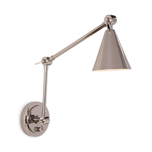 Regina Andrew Sal Task Sconce in Polished Nickel