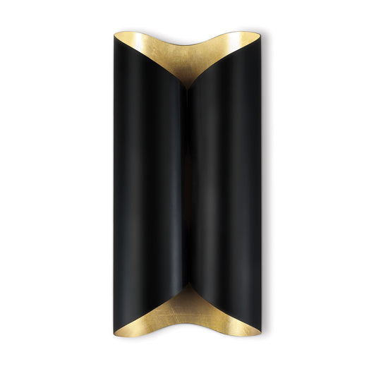 Regina Andrew Coil Metal Sconce Large in Black and Gold