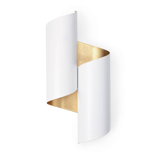 Regina Andrew Folio Sconce in White and Gold