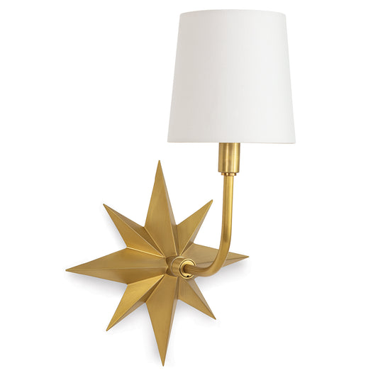 Regina Andrew Etoile Sconce in Natural Brass