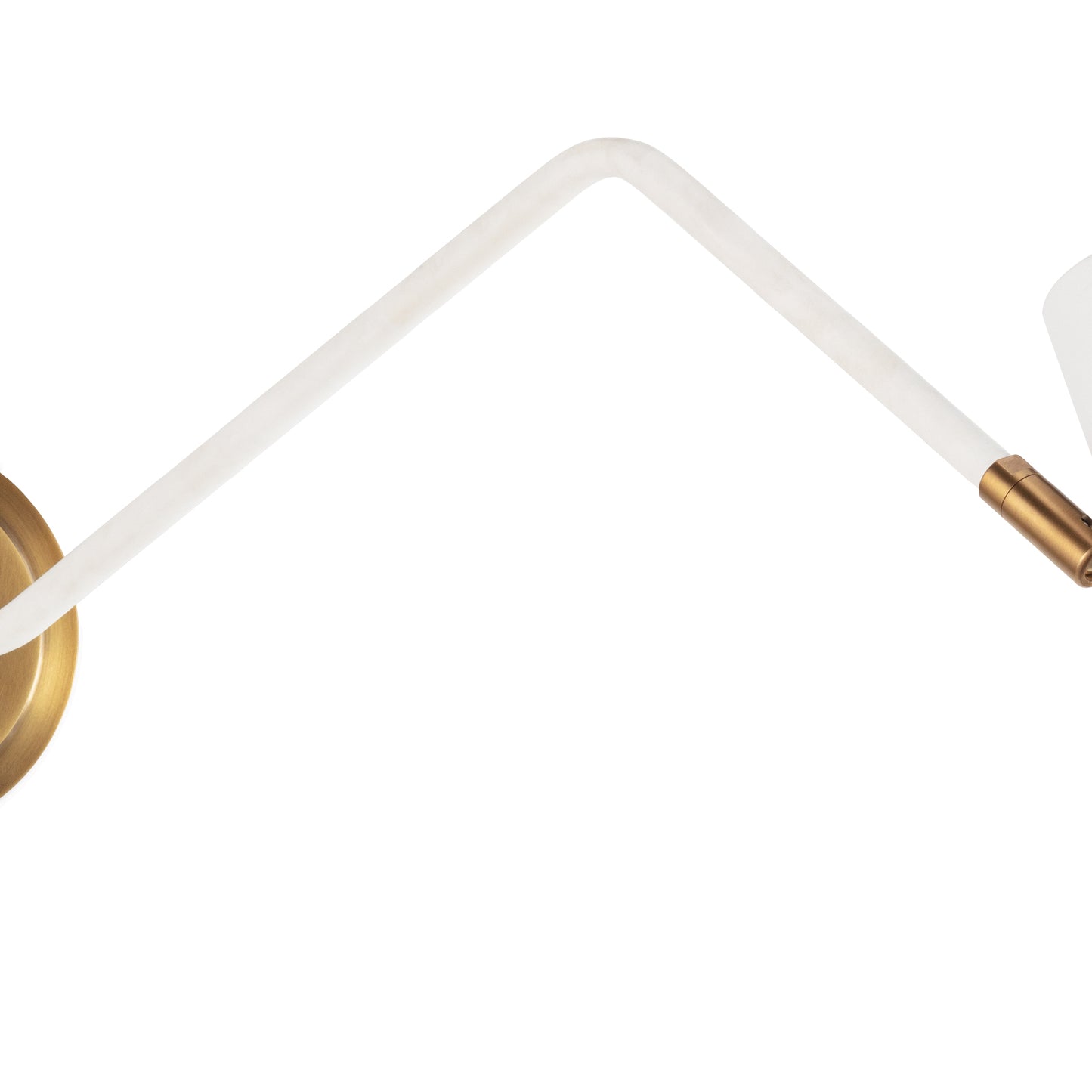 Regina Andrew Spyder Single Arm Sconce in White and Natural Brass