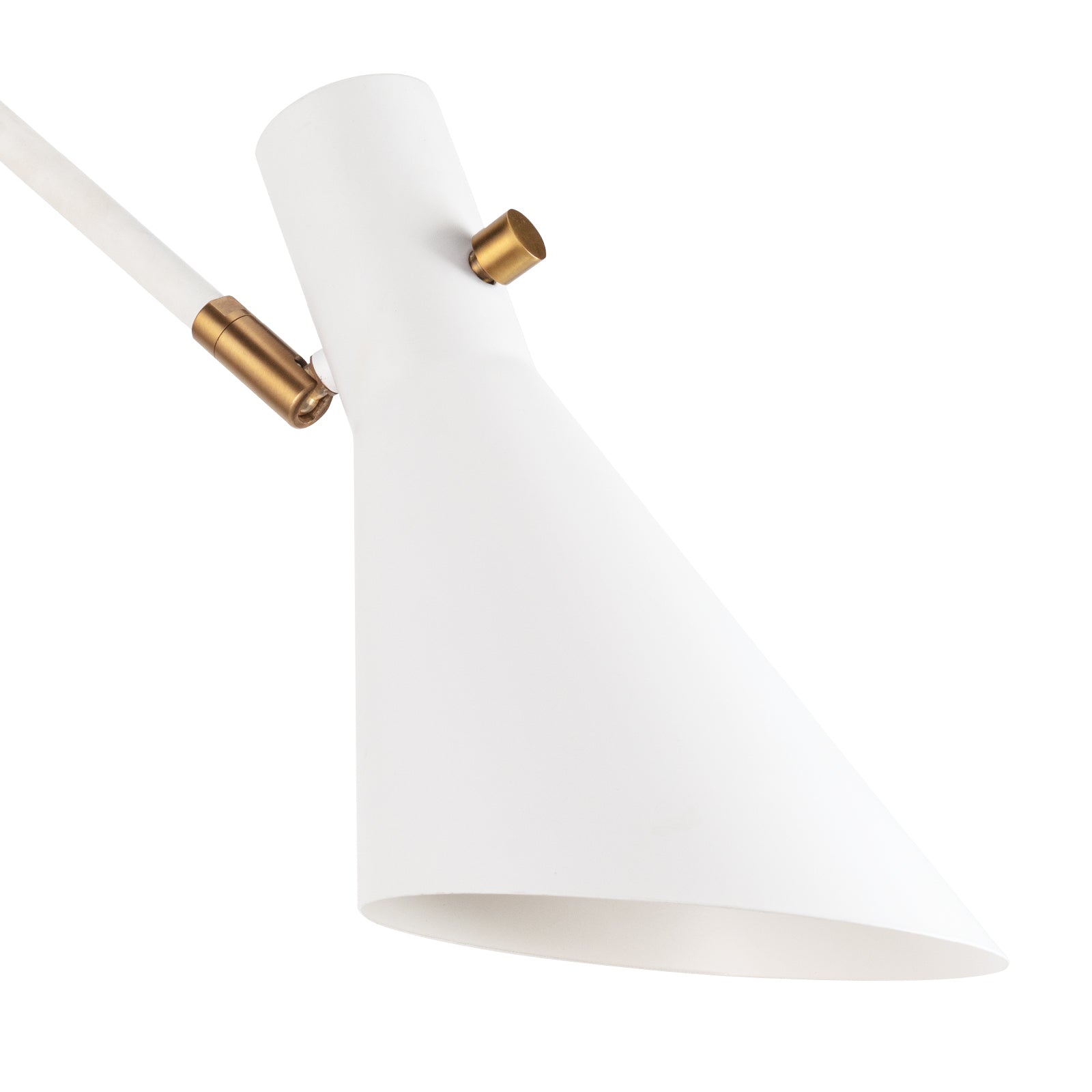 Regina Andrew Spyder Single Arm Sconce in White and Natural Brass