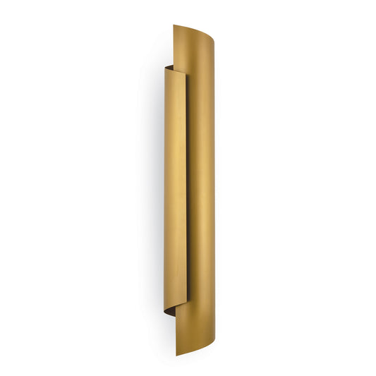 Regina Andrew Flute Sconce in Natural Brass