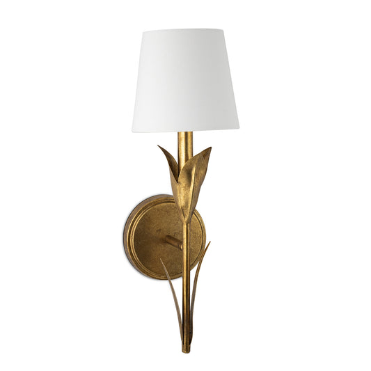 Regina Andrew River Reed Sconce Single in Antique Gold Leaf