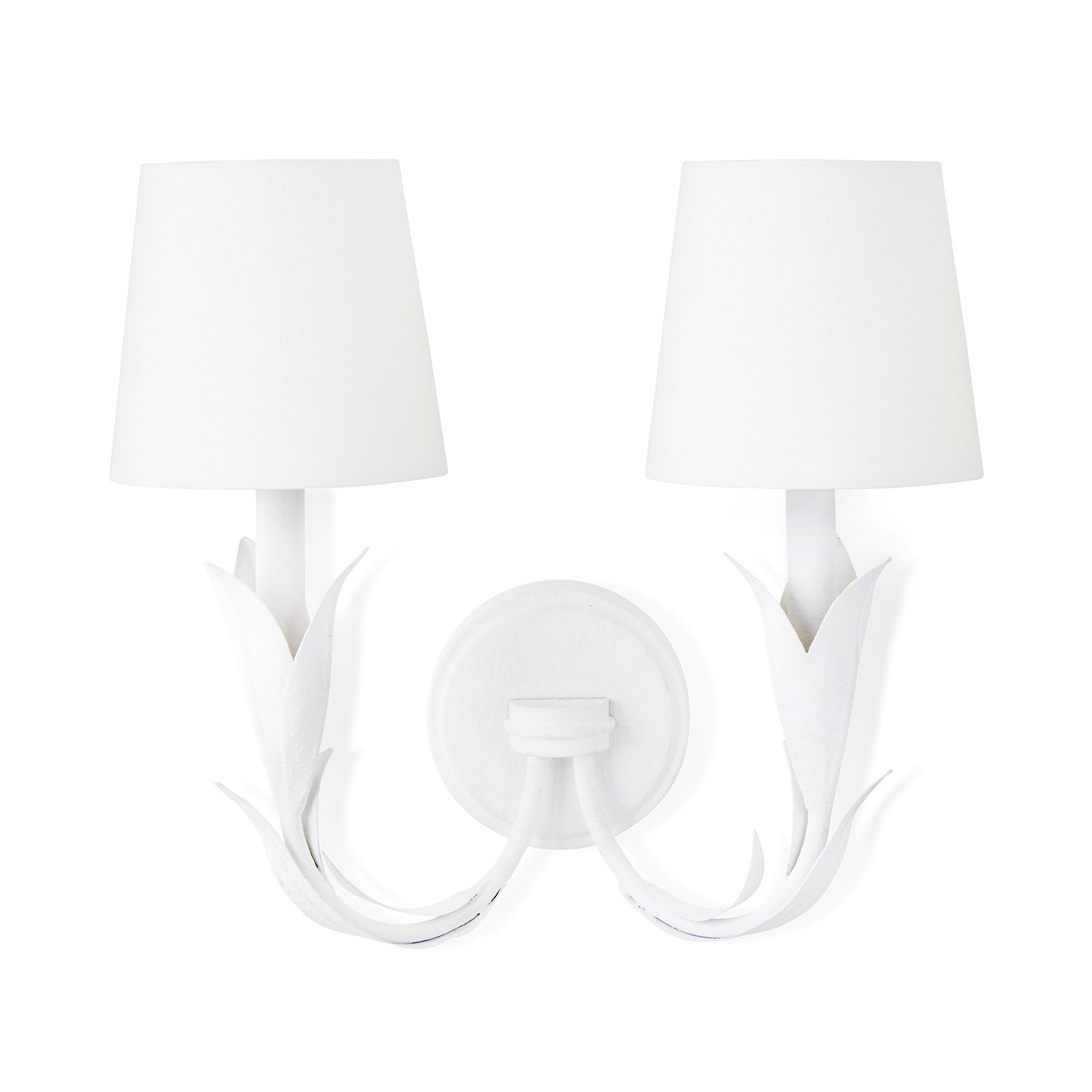 Regina Andrew River Reed Sconce Double in White