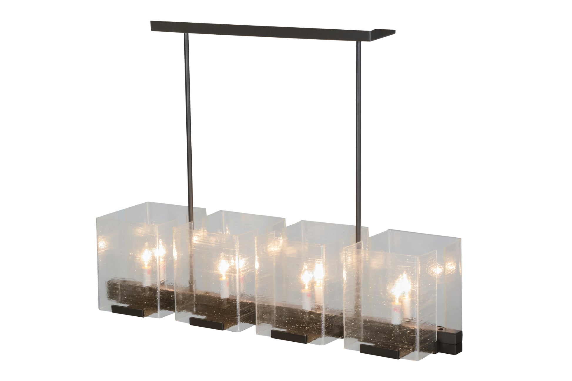 41" Ice Cube 8-Light Oblong Chandelier by 2nd Ave Lighting