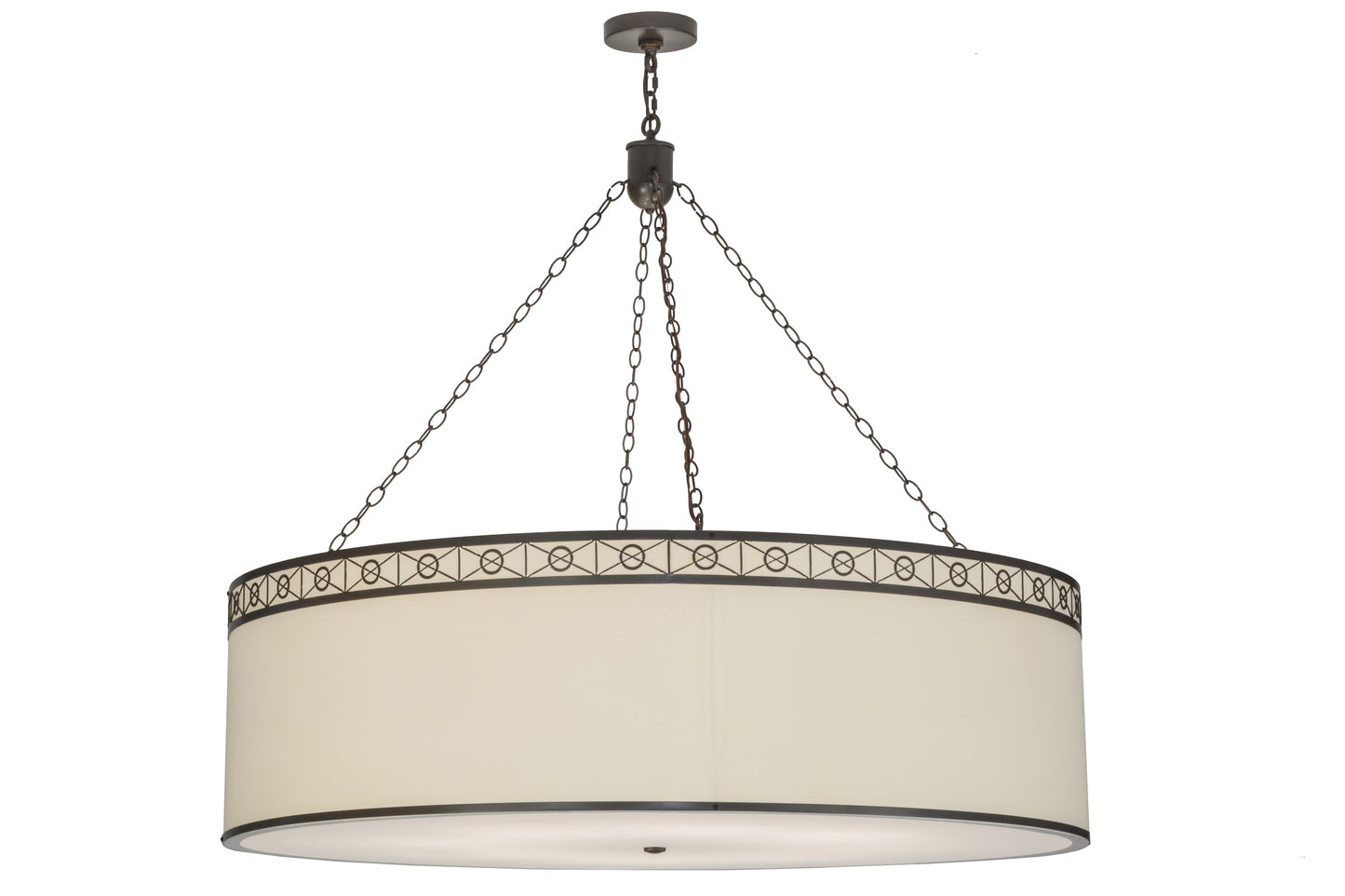 54" Cilindro Circle X Textrene Pendant by 2nd Ave Lighting