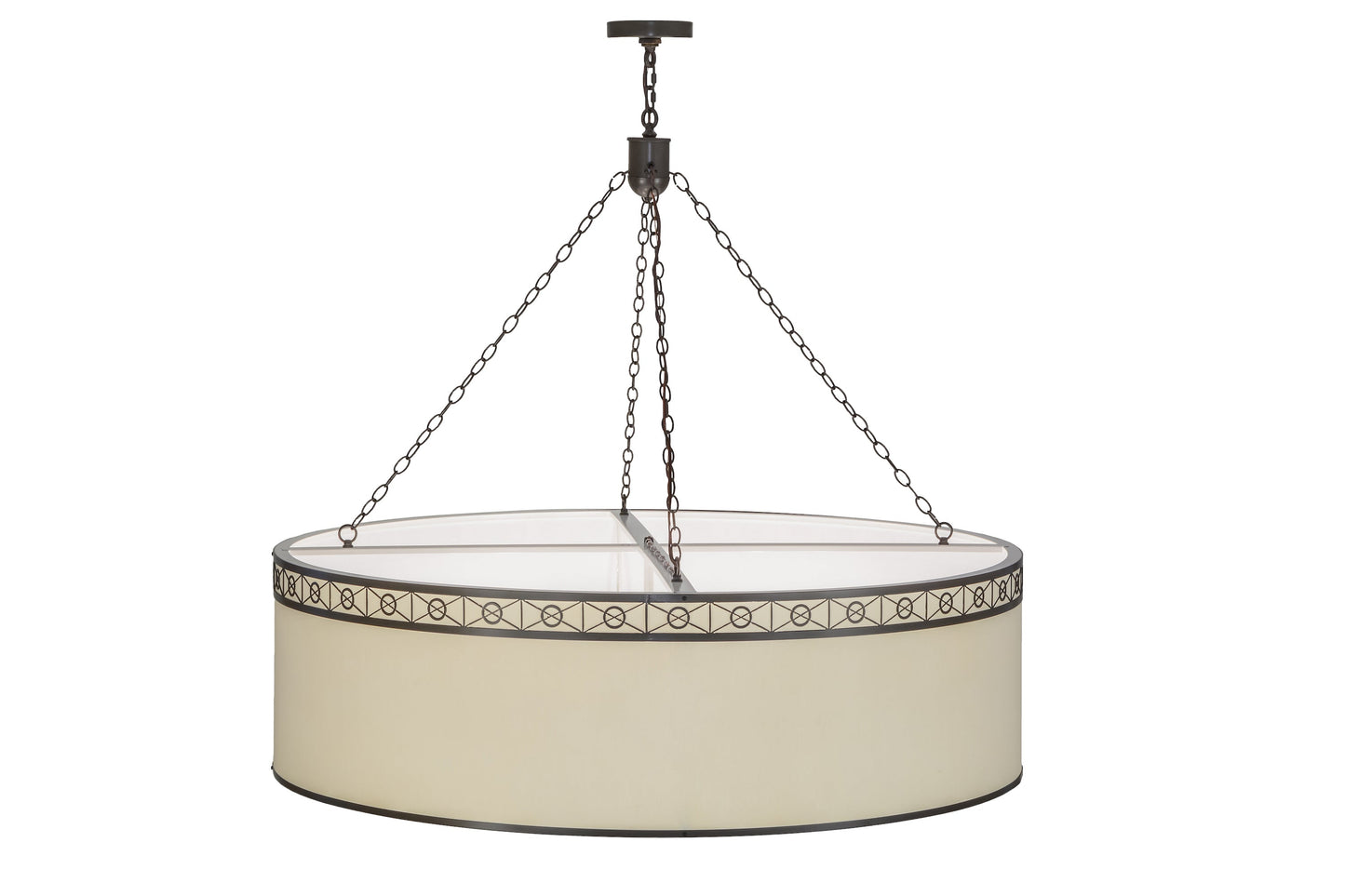 54" Cilindro Circle X Textrene Pendant by 2nd Ave Lighting