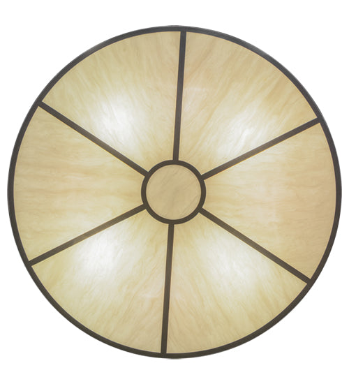48" Cilindro Natural Textrene Flushmount by 2nd Ave Lighting