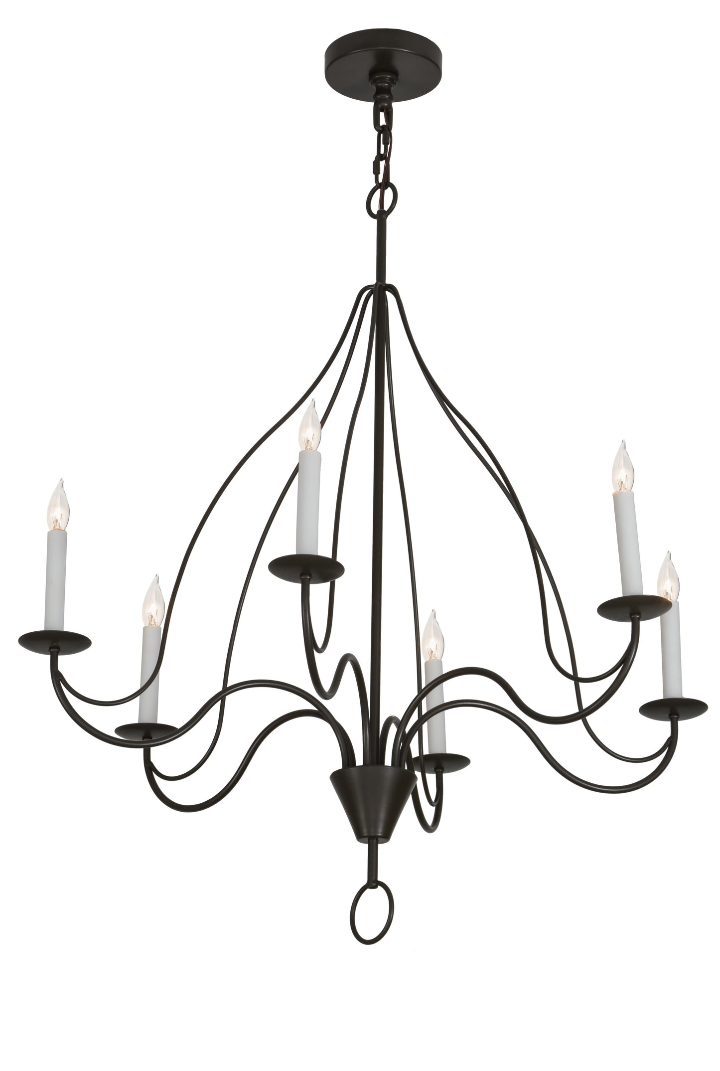 36" Polonaise 6-Light Chandelier by 2nd Ave Lighting