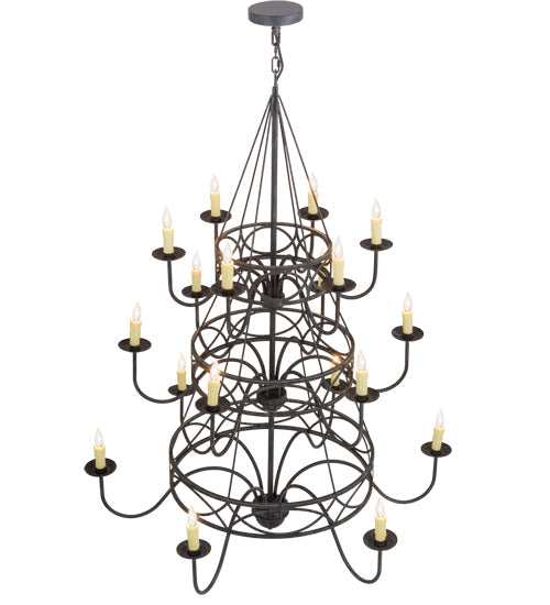 48" Polonella 18-Light Three Tier Chandelier by 2nd Ave Lighting
