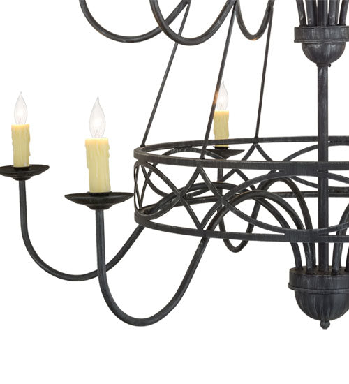 48" Polonella 18-Light Three Tier Chandelier by 2nd Ave Lighting