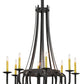 38" Barrel Stave Metallo 8-Light Chandelier by 2nd Ave Lighting