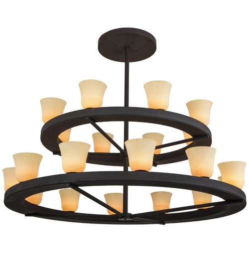 75" Loxley Piedmont 20-Light Two Tier Chandelier by 2nd Ave Lighting