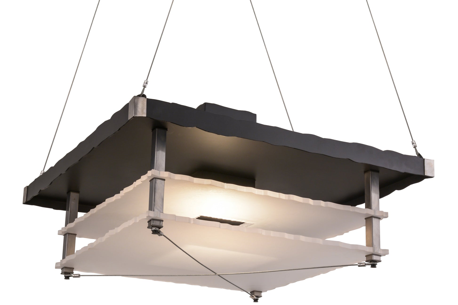 30" Square Metropolis Pendant by 2nd Ave Lighting