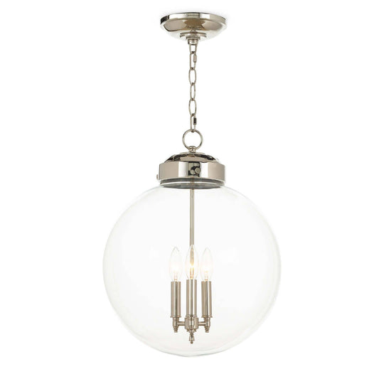 Regina Andrew Globe Pendant in Polished Nickel