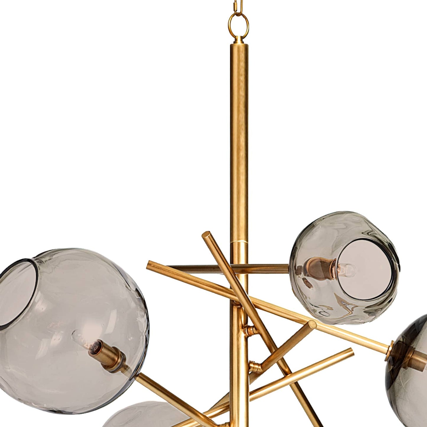 Regina Andrew Molten Chandelier With Smoke Glass in Natural Brass